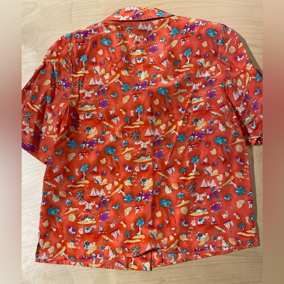 Vintage Ann May Silk Button Up Shirt Small (JR) - Picture 9 of 11